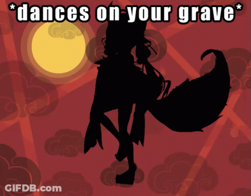Girl Silhouette Dances On Your Grave GIF