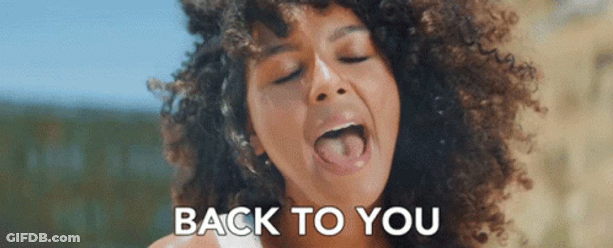 Girl Singing Back To You GIF