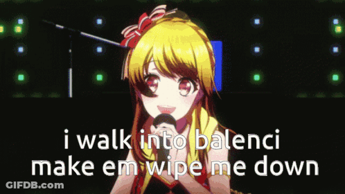 Girl Singing Into Microphone I Walk Into Balenci Make Em Wipe Me Down GIF