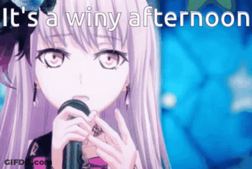 Girl Singing Into Microphone It's A Winy Afternoon GIF