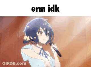 Girl Singing Into Microphone Saying Erm Idk GIF