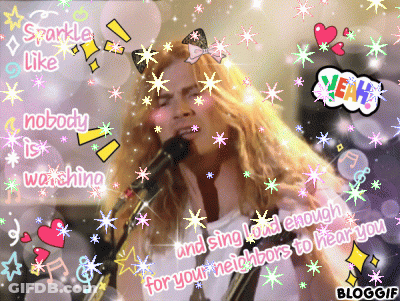 Girl Singing Into Microphone Sparkle Like Nobody Is Watching GIF