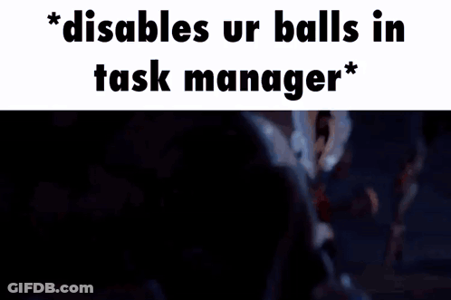 Girl Sitting At Computer Disables Ur Balls In Task Manager GIF