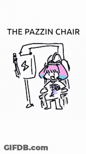 Girl Sitting In Chair Saying The Pazzin Chair GIF