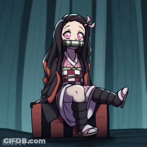 Girl Sitting On Box With Rockset GIF