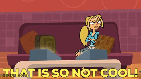 Girl Sitting On Couch Saying That Is So Not Cool GIF