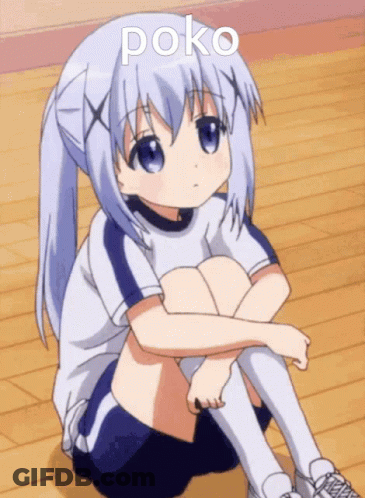 Girl Sitting On Floor Poko GIF