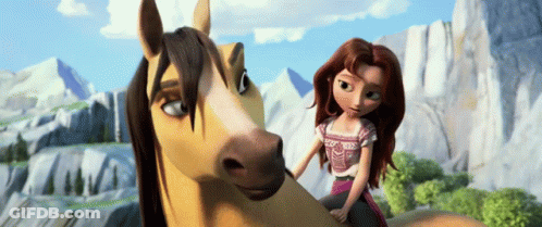 Girl Sitting On Horse GIF