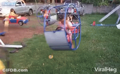 Girl Sitting On Swing Viralhog GIF