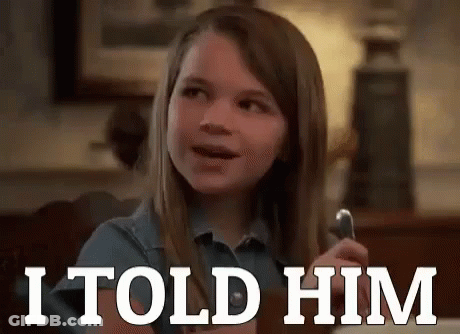 Girl Sitting With Cell Phone Saying I Told Him GIF