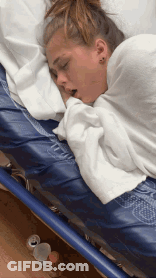 Girl Sleeping And Snoring GIF