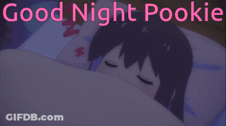 Girl Sleeping Under Blanket Good Night Pookie GIF