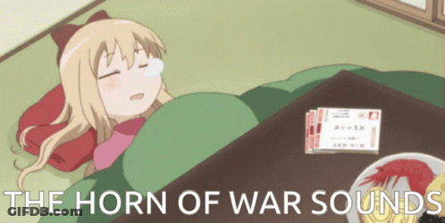 Girl Sleeping With Horn Of War Sound GIF