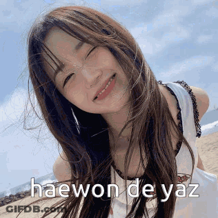 Girl Smiling On Beach Haewon De Yaz GIF