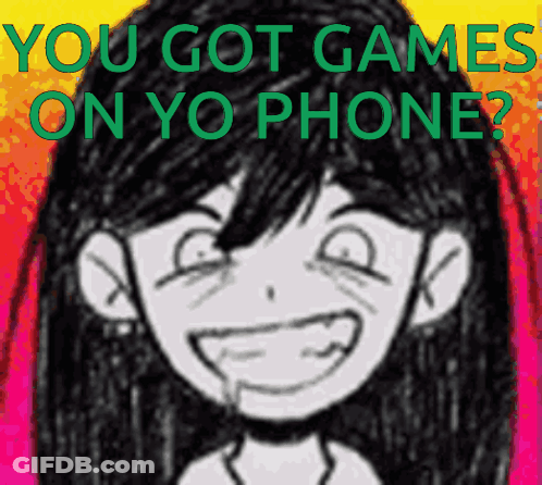 Girl Smiling Poster Saying You Got Games On Yo Phone GIF