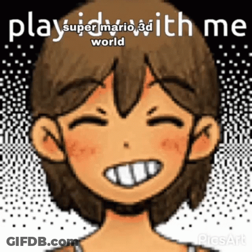Girl Smiling Saying Play Super Mario 3D With Me World GIF