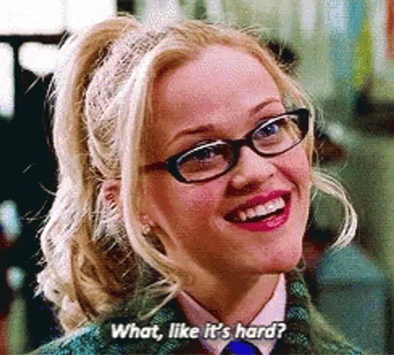 Girl Smiling What Like Its Hard GIF