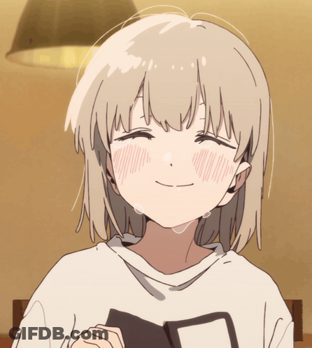 Girl Smiling With Tears Running Down Face GIF