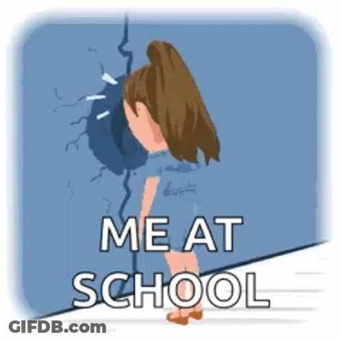 Girl Standing In Front Of Me At School GIF