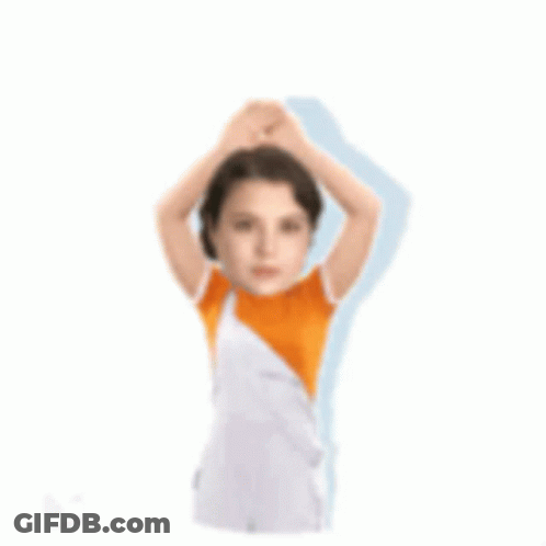 Girl Standing In Front Of Rainbow Saying Spam GIF