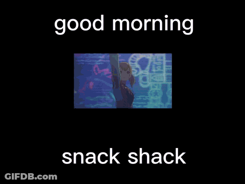 Girl Standing In Front Of Robot Drawing Saying Good Morning Snack Shack GIF