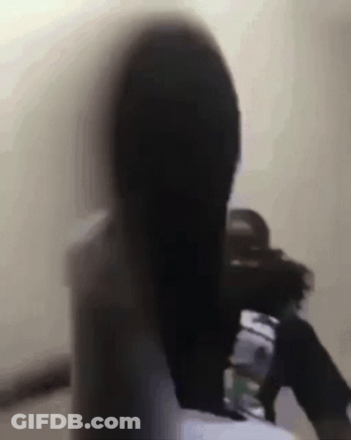 Girl Stomping The Camera GIF