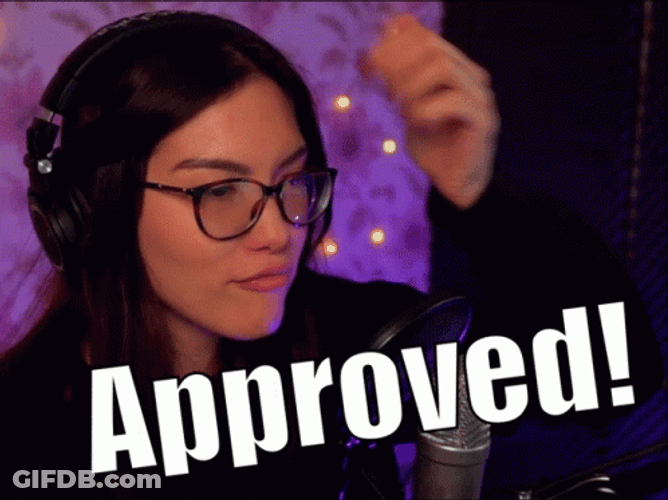 Girl Streamer Approved GIF