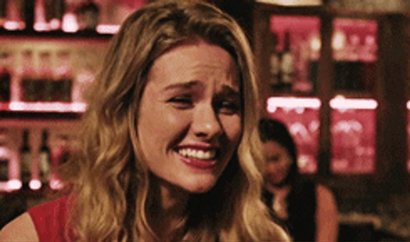 Girl Sudden Mood Change Happy Then Sad GIF