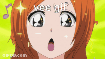Girl Surprised By Music Notes And Vee GIF