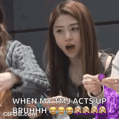 Girl Surprised When TMJ Acts Up GIF