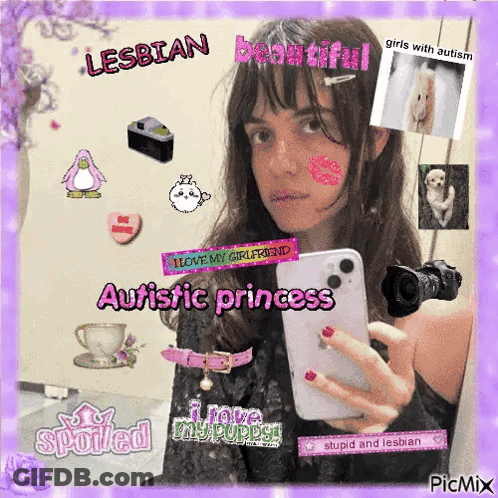 Girl Taking Selfie Autistic Princess GIF
