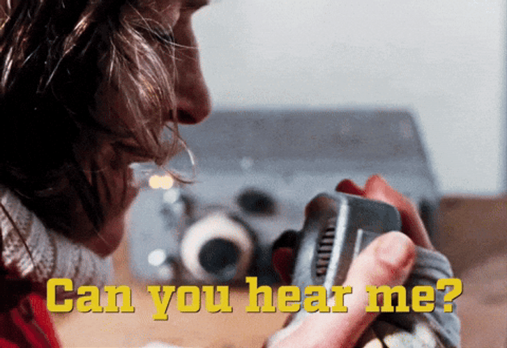 Girl Talking Walkie Can You Hear Me Now GIF