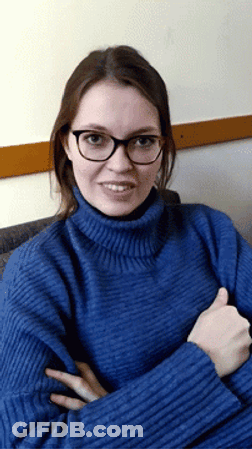 Girl Thumbs Up Weirdo Face GIF