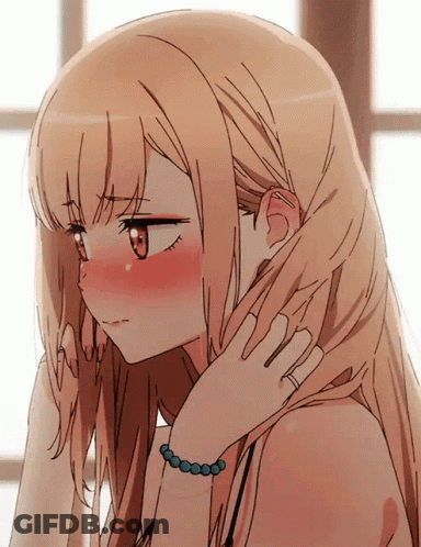 Girl Touching Hair GIF