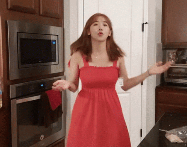 Girl Turning Around Straight Arm Pulldown GIF