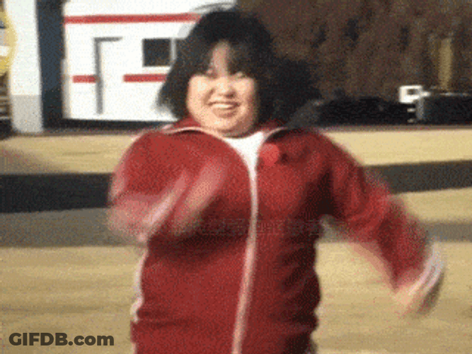 Girl Walking Fast Fell On Hole GIF