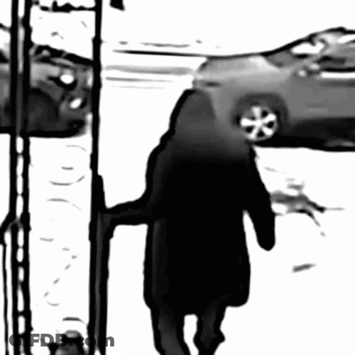 Girl Walking Suddenly Slipping On Ice GIF