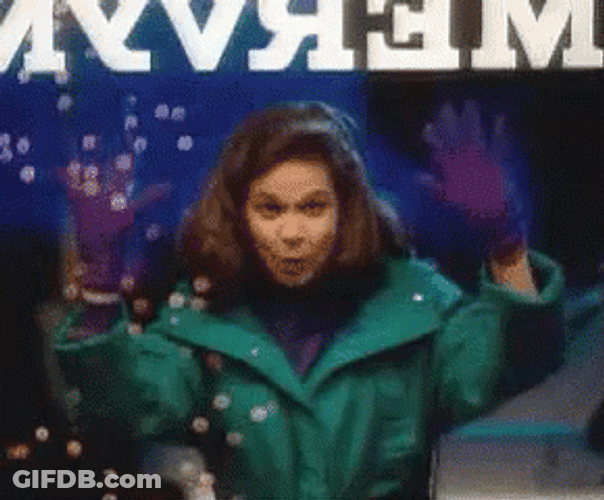 Girl Waving Open GIF