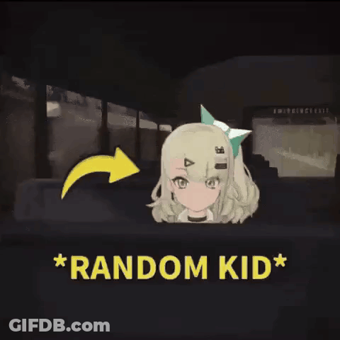 Girl Waving Random Kid GIF