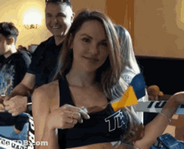 Girl Waving The Flag Of Ukraine GIF