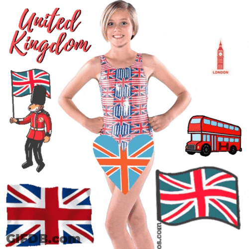 Girl Wear England Suit GIF