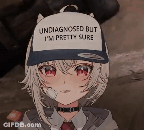Girl Wearing Baseball Cap Saying Undiagnosed But I 'M Pretty Sure GIF