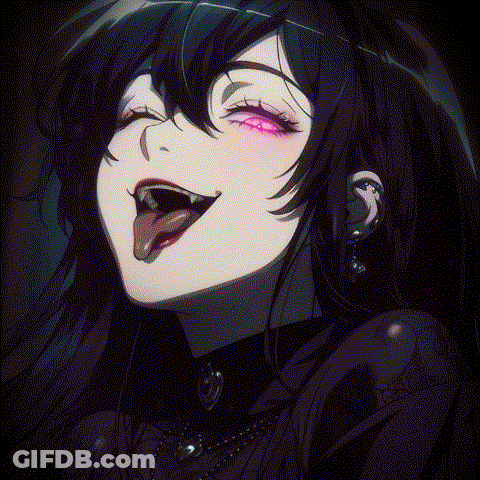 Girl Wearing Choker And Earrings With Tongue Out GIF
