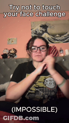 Girl Wearing Demon Slayer T-Shirt GIF