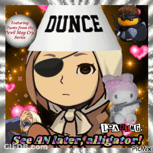 Girl Wearing Dunce Hat GIF