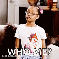 Girl Wearing Glasses Making Funny Face GIF