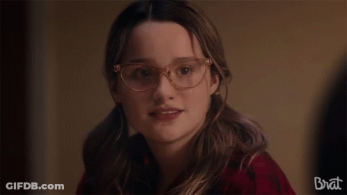 Girl Wearing Glasses Saying Yeah GIF