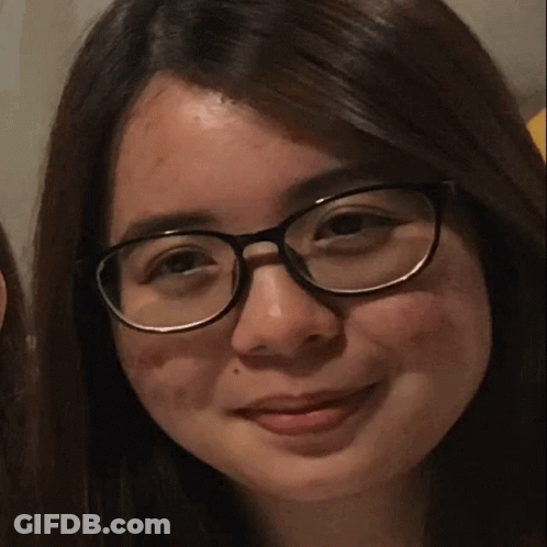 Girl Wearing Glasses Smiling GIF