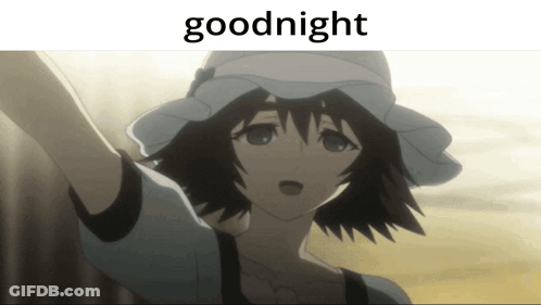 Girl Wearing Hat Saying Goodnight GIF