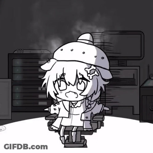 Girl Wearing Hat With Bone GIF